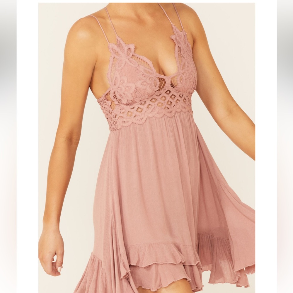 NWT Free People Adella Dress in Rose Size S and M - Picture 3 of 13